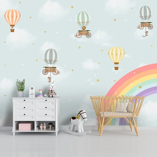 Rainbow & Hot Air Balloons Themes Wall Designs | Multiple Options