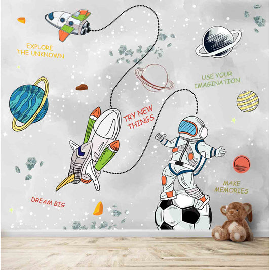 Personalised Space Kids Room Wallpaper | Multiple Options