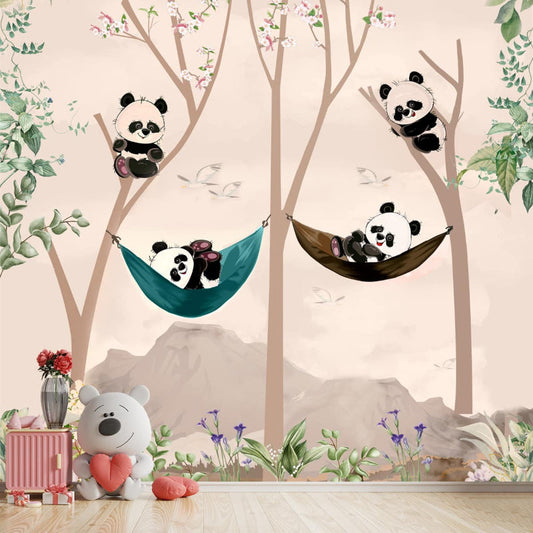 Cute Panda on Hammock Wallpaper | Multiple Options