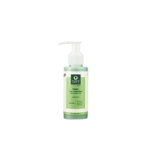 Organic Harvest 3-in-1 Face Wash for Dry and Normal Skin - 100 ml