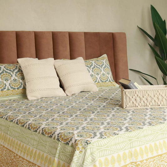 Aura Printed Cotton Bedding Set | King Size
