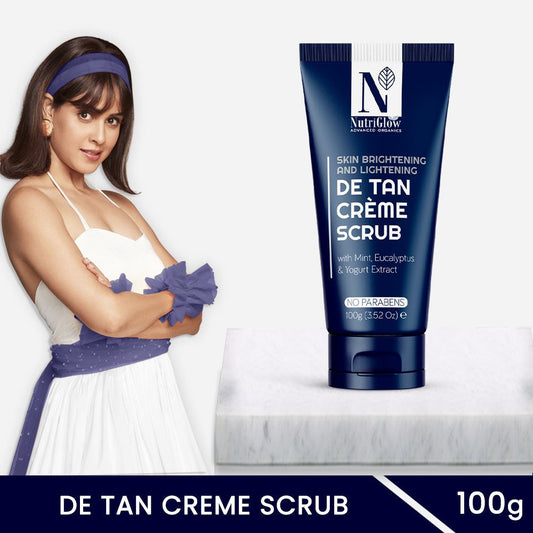 NutriGlow Advanced Organic De-Tan Face Scrub – 100g