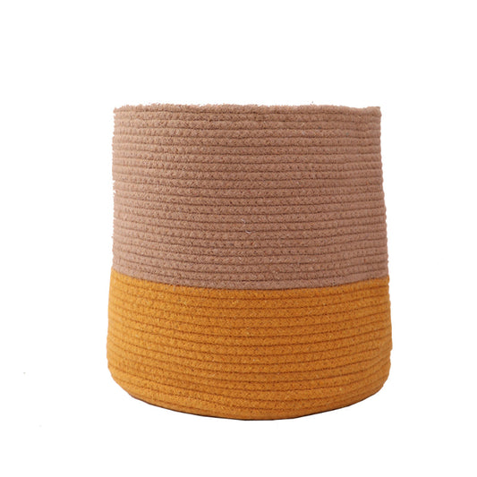 Yellow Dual tone Jute Baskets | Small, Medium, Large
