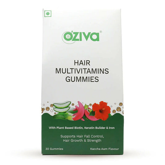 OZiva Biotin Hair Multivitamins Gummies-Kaccha Aam Flavor