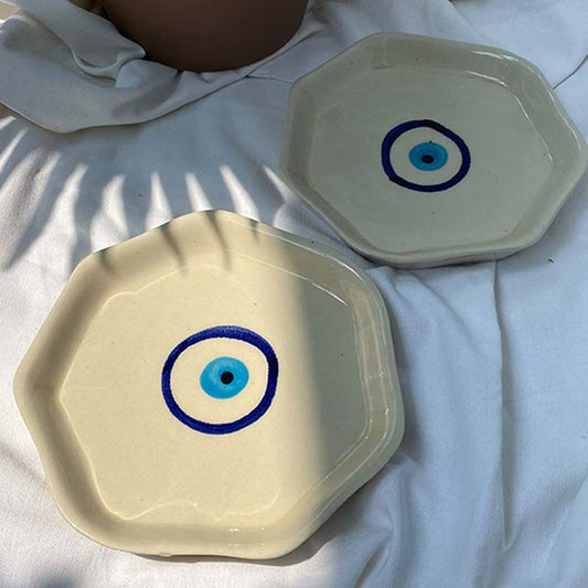 Meleph Evil Eye Snacks Platters | Set Of 2