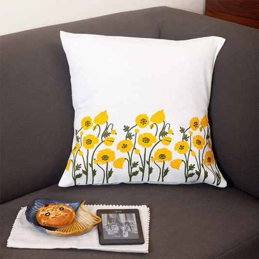 Bahaar Floral Cotton Cushion Cover | 20x20 inch