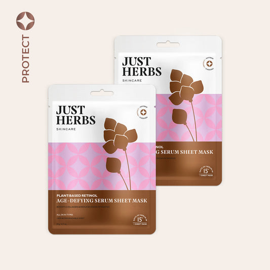 Just Herbs Age-defying Serum Sheet Mask with Plant Based Retinol