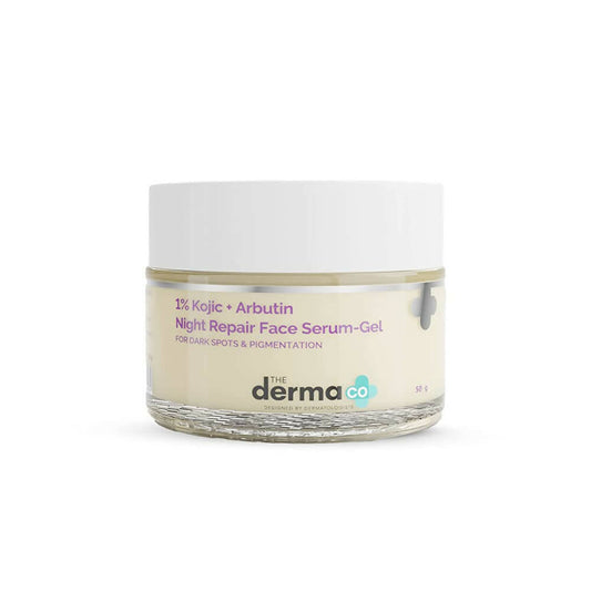 The Derma Co 1% Kojic + Arbutin Night Repair Face Serum Gel - 50 gms