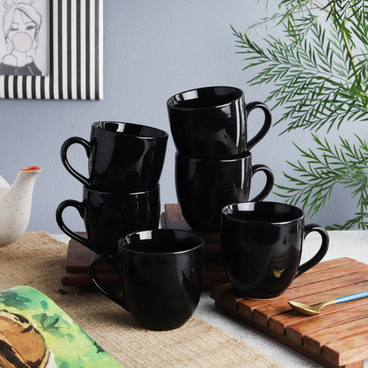 Ceramic Classic Tea Cups | Set of 6