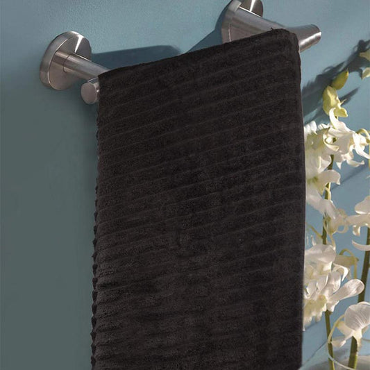 Black Bath Lining Design Towel