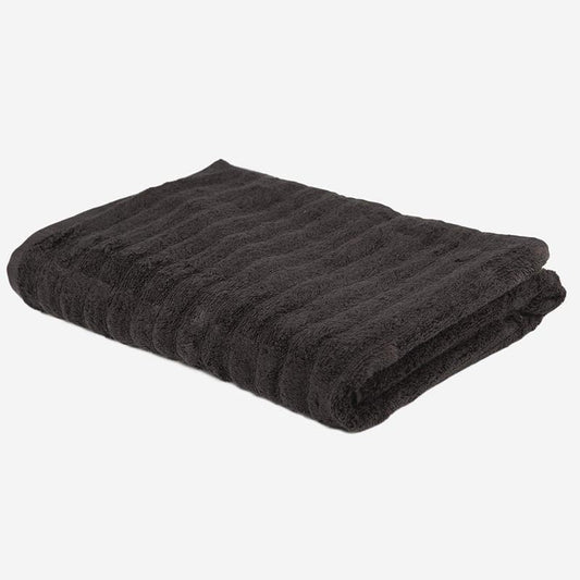 Black Bath Lining Design Towel