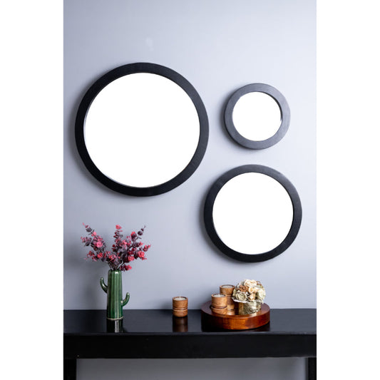 Amara Black Wall Mirror | Set of 3