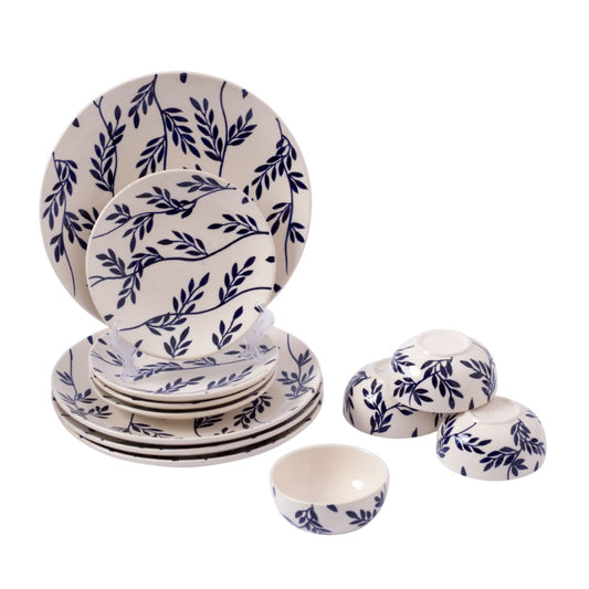 Agonis Ceramic Handpainted Dinner Set | Set Of 12