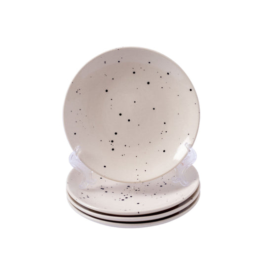 Aphrpodite Ceramic Glossy Handcrafted Quarter Plates | Set Of 4