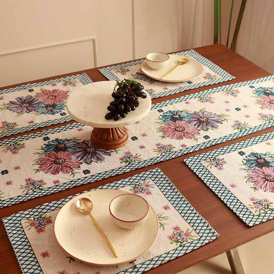 Botanical Bliss Table Runner & Placemat | Set Of 7