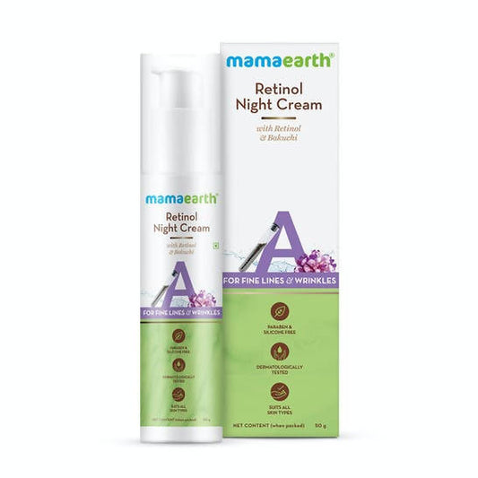 Mamaearth Retinol Night Cream with Retinol & Bakuchi - 50 gms