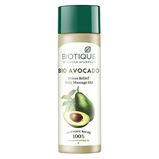 Biotique Advanced Ayurveda Bio Avocado Stress Relief Body Massage Oil - 200 ml