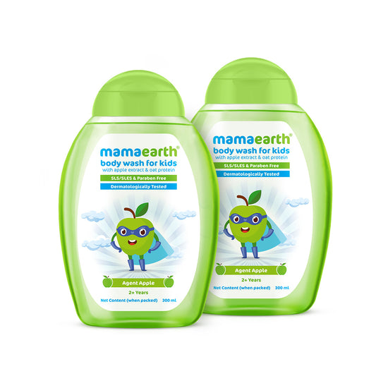 Mamaearth Agent Apple Body Wash for Kids - 300 ml - Pack of 2