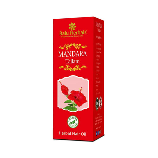 Balu Herbals Mandara Tailam – Ayurvedic Hair Oil with Hibiscus – 500 ml