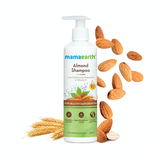Mamaearth Almond Shampoo with Cold Pressed Almond Oil and Vitamin E - 250 ml