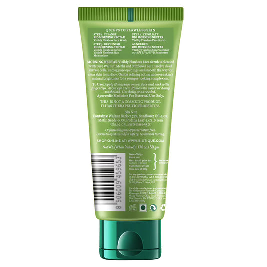 Biotique Advanced Ayurveda Bio Morning Nectar Visibly Flawless Face Scrub - 50 gms