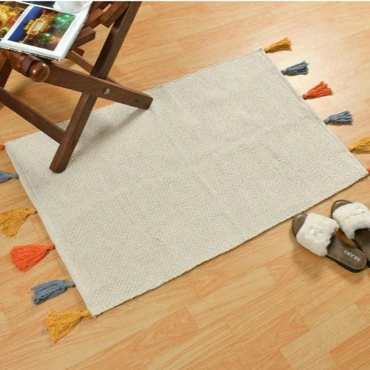 Modern Cotton Dhurrie | Floormat | 36x24 Inches