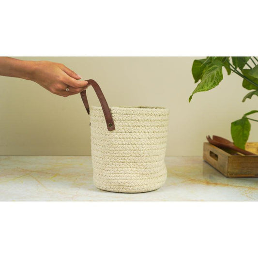 Cotton Plain Storage Basket