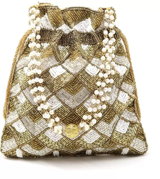 Woman Evening Clutch Bag Indian Potli Bag Purse Traditional India Wedding Potli Bag FP-4