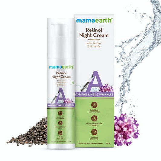 Mamaearth Retinol Night Cream with Retinol & Bakuchi - 50 gms