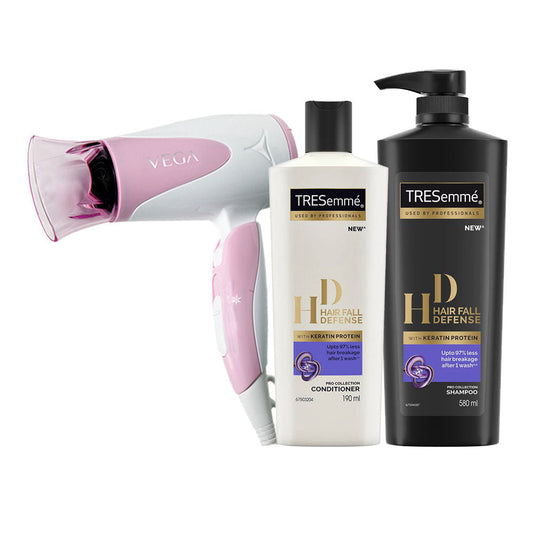 TRESemme Hair Fall Defense Shampoo + Conditioner with Vega Hair Dryer Combo