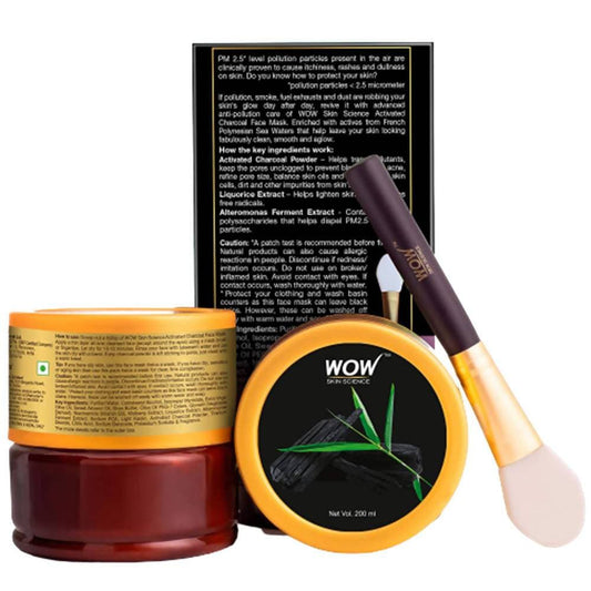 Wow Skin Science Activated Charcoal Face Mask - 200 ml