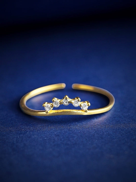 The Queen Of Zirconia Ring - Gold Plated