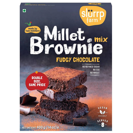 Slurrp Farm Fudgy Chocolate Millet Brownie Mix - 400 gms
