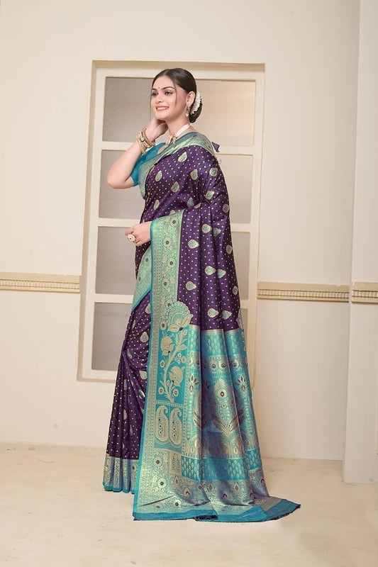 Festival Wedding Wear Soft Silk Saree Weaving Banarasi With Blouse 11-VF