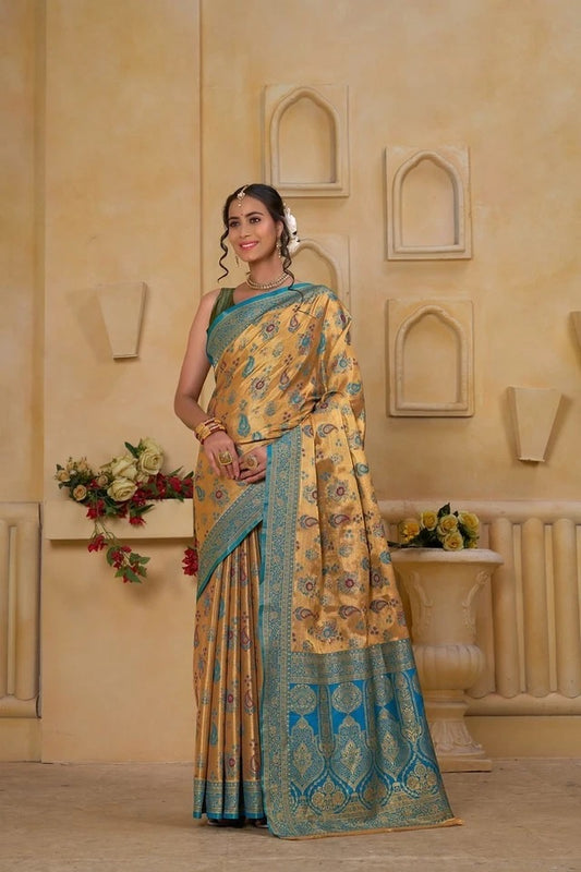 Festival Traditional Wear Designer Pure Tissue Saree With Blouse 11-VF