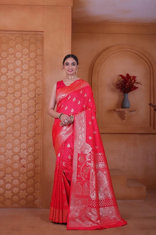 Wedding Designer Soft Silk Weaving Banarasi Sari With Blouse 11-VF