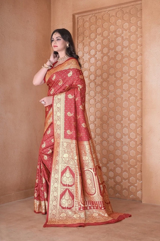 Soft Silk Saree Weaving Banarasi Traditional Wear Sari With Blouse 11-VF