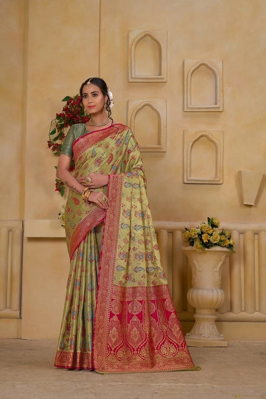 Festival Traditional Wear Designer Pure Tissue Saree With Blouse 11-VF