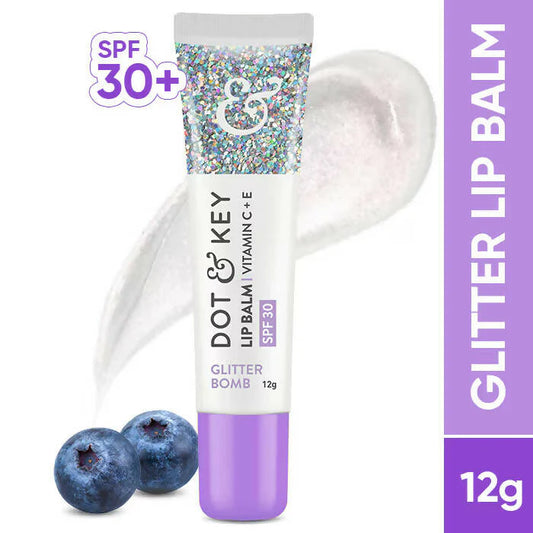 Dot & Key Glitter Bomb t Vitamin C + E & SPF 30 PA+++ Lip Balm -12 gm