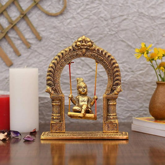 Metal Laddu Gopal Idol