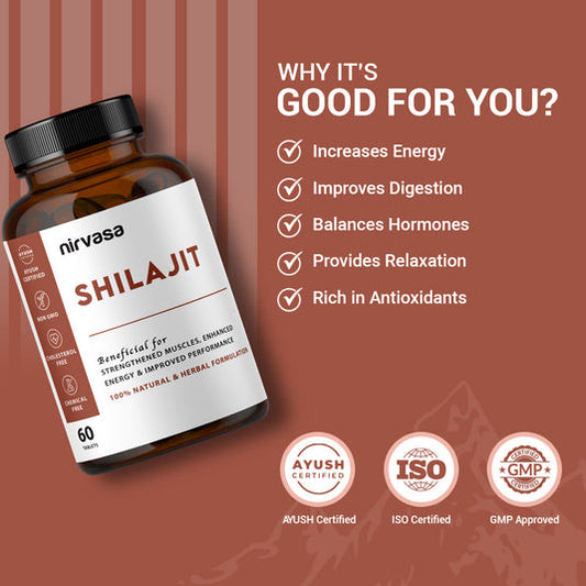 Nirvasa Pure Shilajit Tablet - 60 tabs