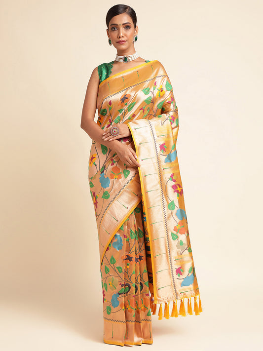 Women's Banarasi Soft Silk Paithani Saree