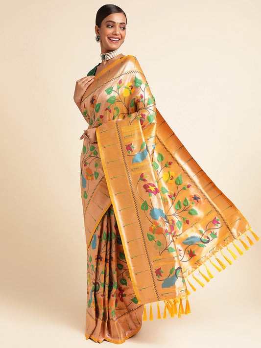 Women's Banarasi Soft Silk Paithani Saree