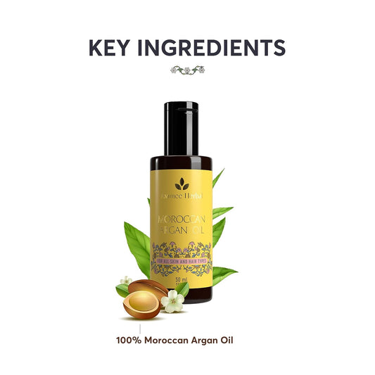 Avimee Herbal Pure Moroccan Argan Oil For Dry and Coarse Hair & Skin 50 ml