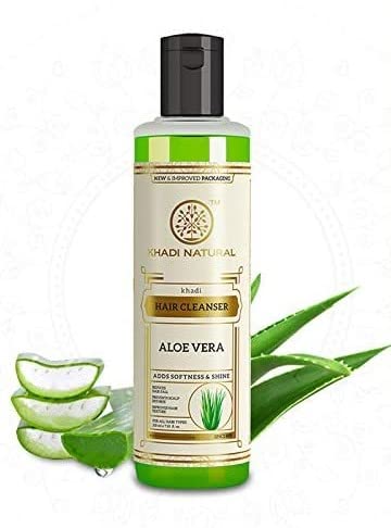 Khadi Natural Herbal Aloevera Herbal Hair Cleanser (Shampoo), 210ml