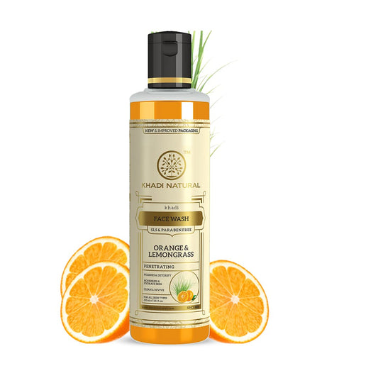 Khadi Natural Orange & Lemongrass Herbal Face Wash Face - 210ml