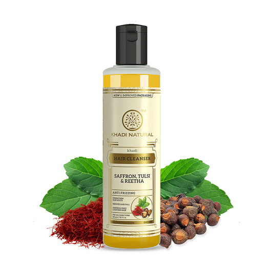 Khadi Natural Saffron,Tulsi & Reetha Hair Cleanser