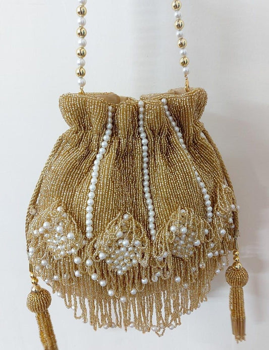 Gold Bridal Potli bag