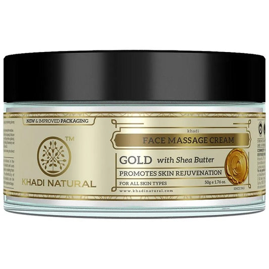 Khadi Natural Herbal Face Gold Massage Cream, 50 g