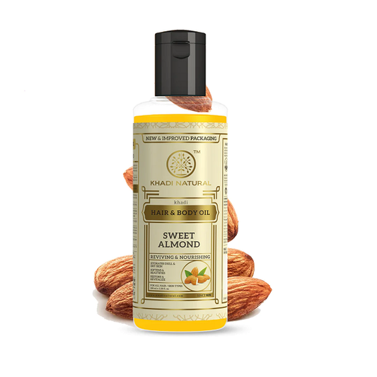 Khadi Natural Sweet Almond Hair & Body Oil - 100 ml